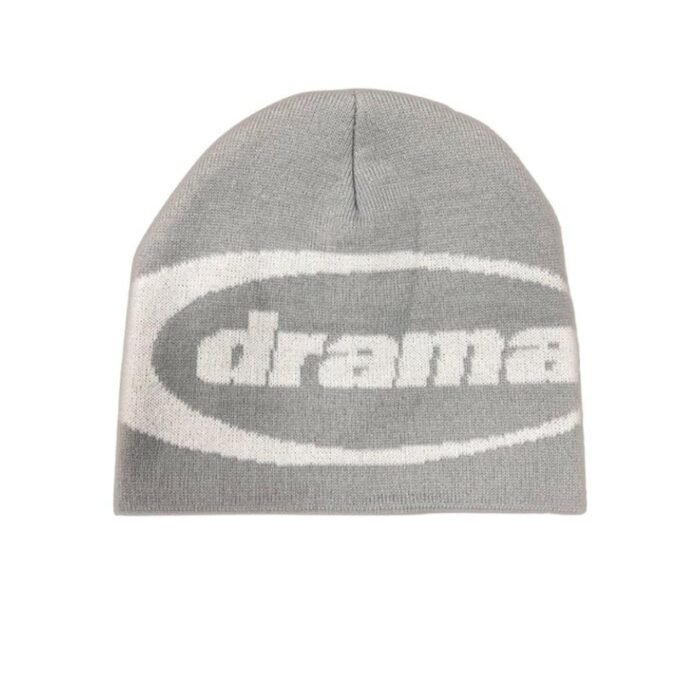 Grey skully beanie by Drama Call